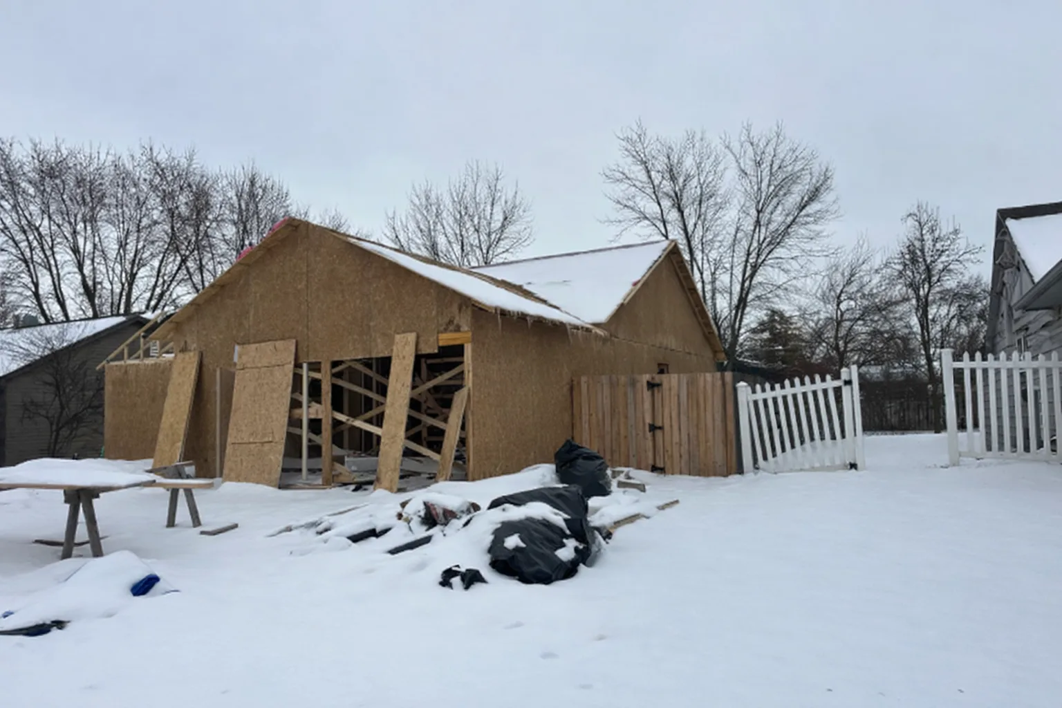 After fire damage work
