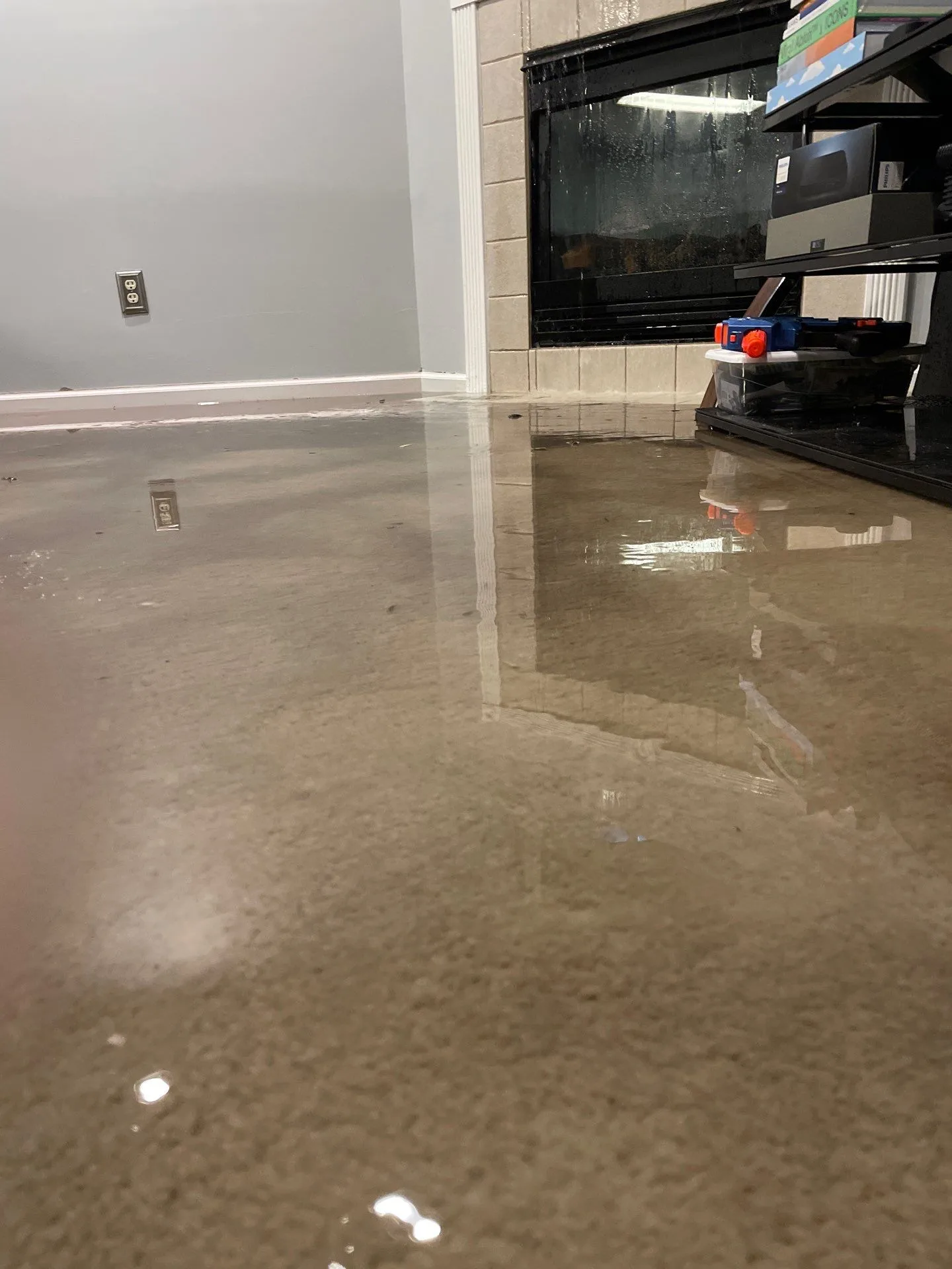 Before water damage work