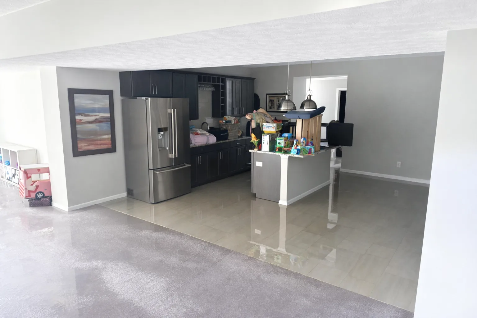 Before water damage work