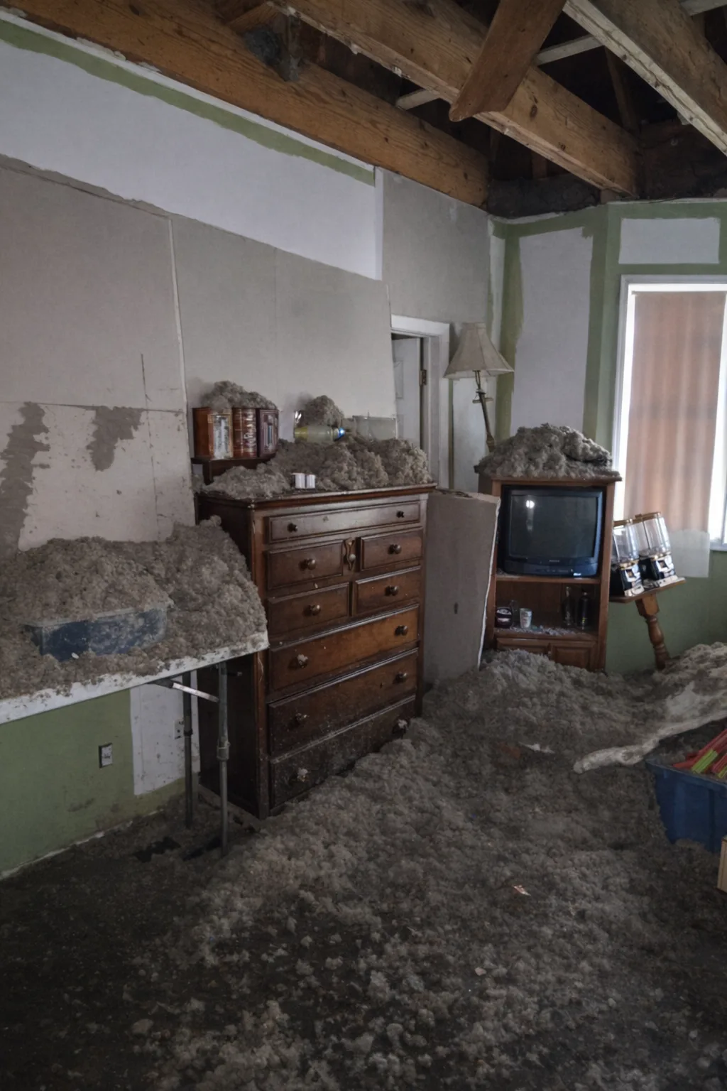 Bedroom ceiling collapse