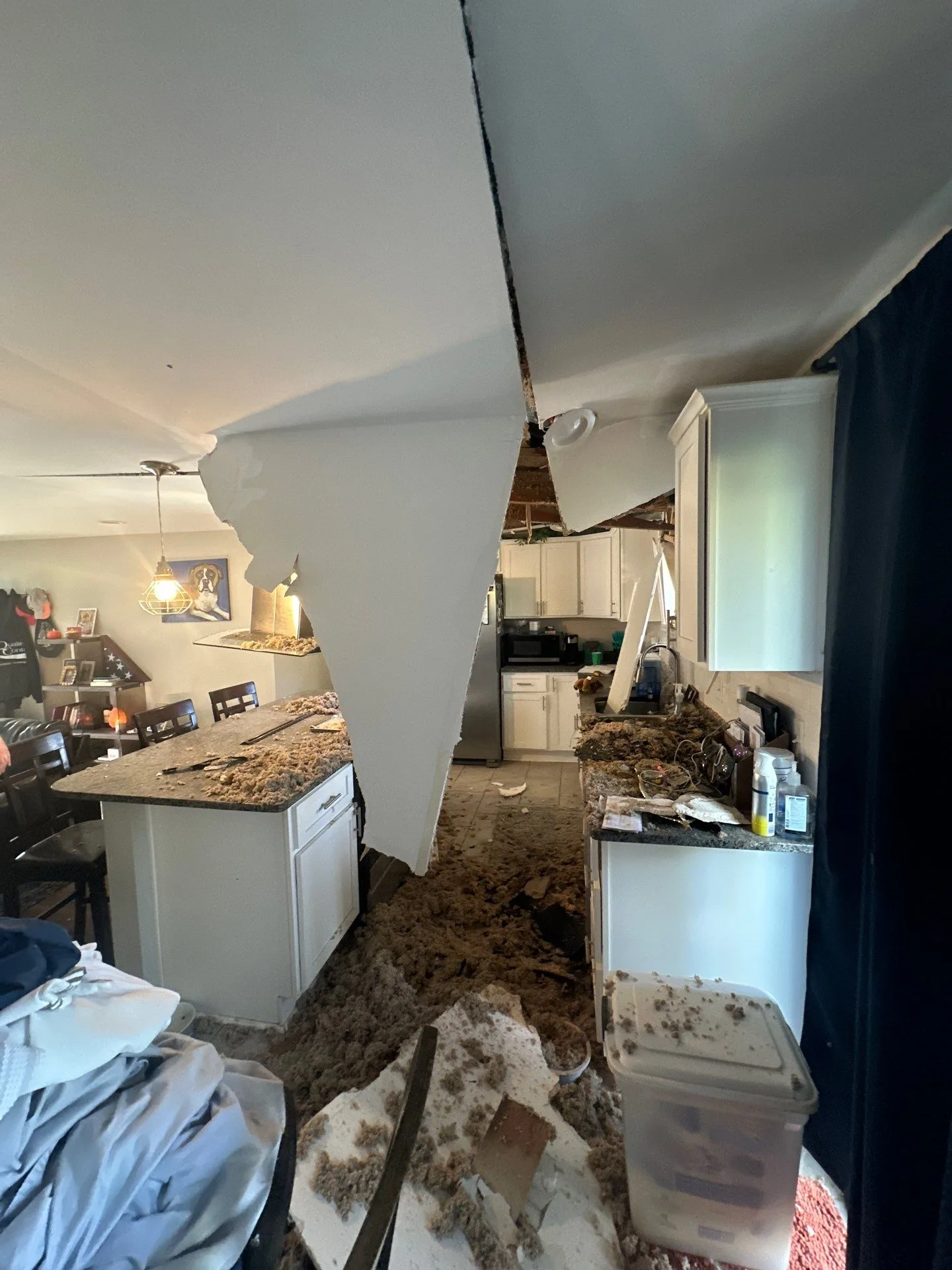 Before water damage work