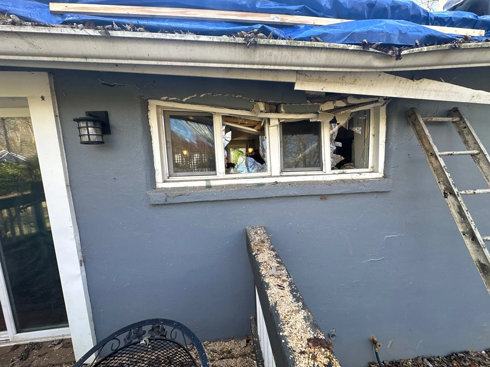 Outside structure damage